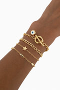 Set 4 Bracelets Starlife — Superposés Ajustables Élégants | Cadeau Femme