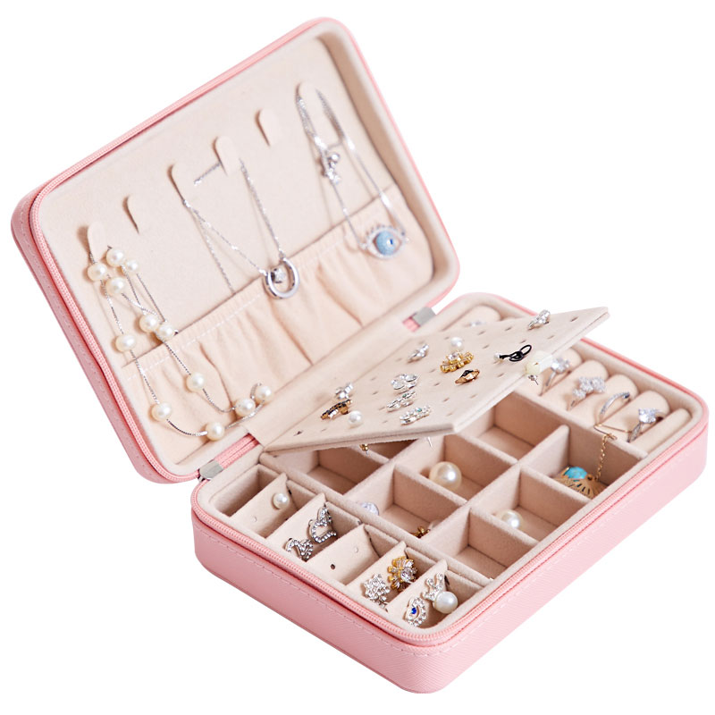 Boîte Rangement Bijoux Multifonction | Boucles Bagues Écrins Cuir