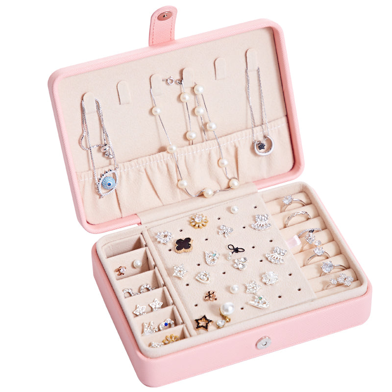 Boîte Rangement Bijoux Multifonction | Boucles Bagues Écrins Cuir