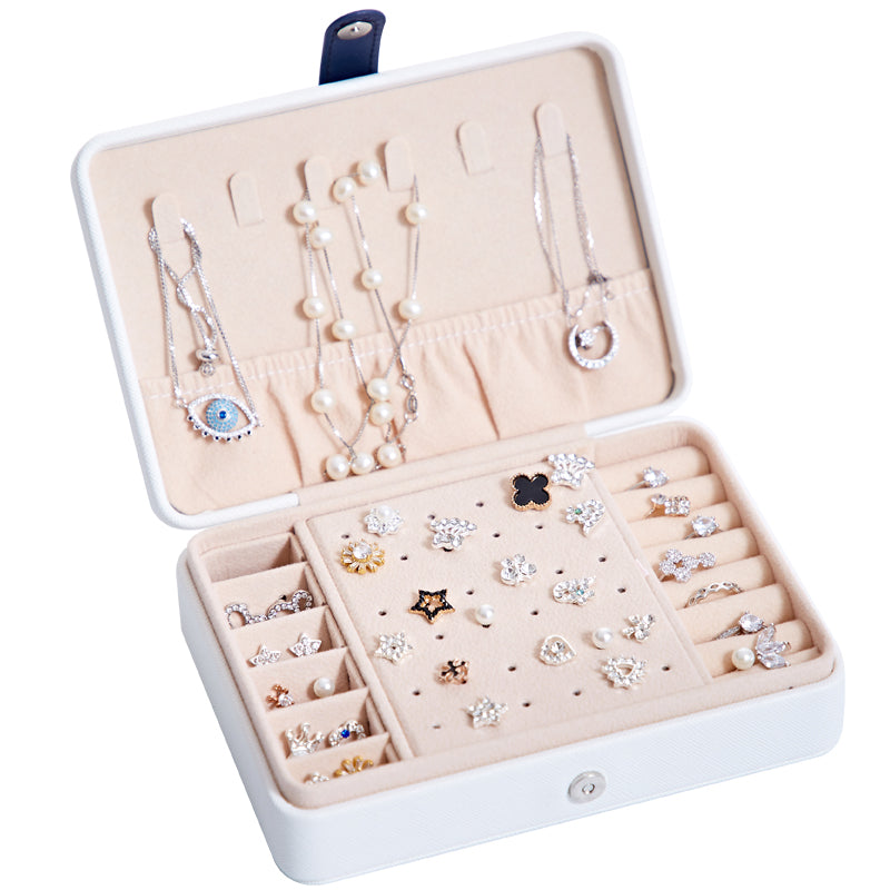 Boîte Rangement Bijoux Multifonction | Boucles Bagues Écrins Cuir