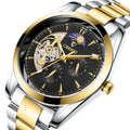 Montre Business Homme | Quartz Lumineux Phase de Lune Acier