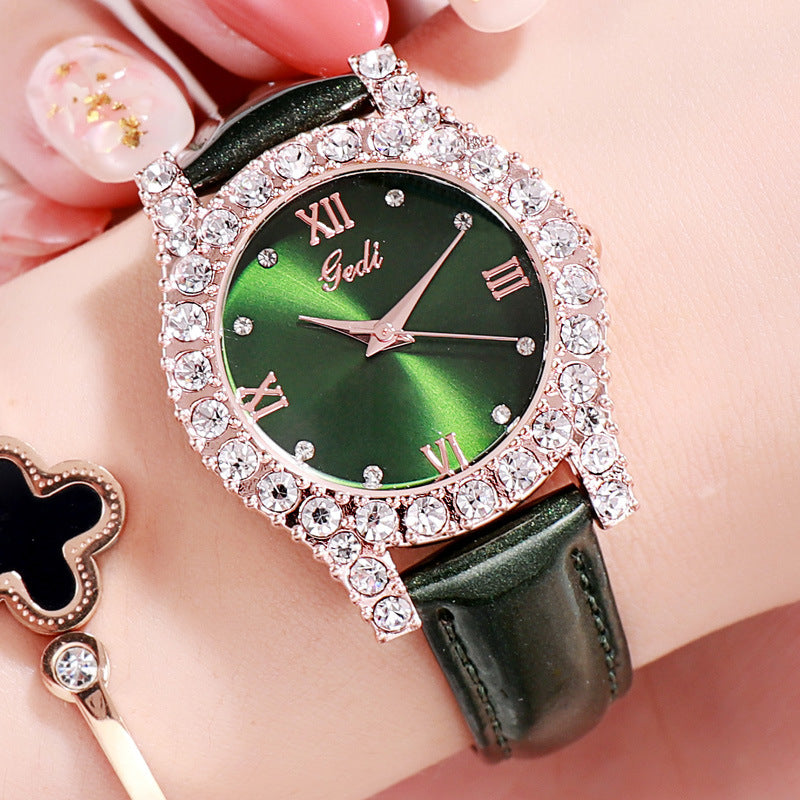 Montre Femme Diamant Casual | Cuir Élégante Tous Styles