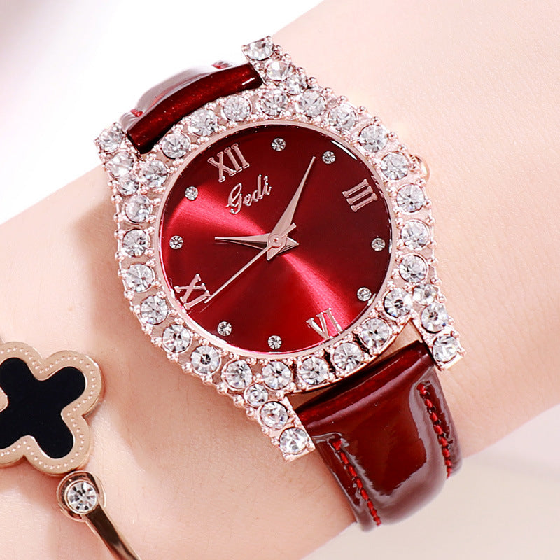 Montre Femme Diamant Casual | Cuir Élégante Tous Styles