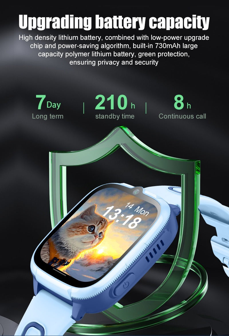 Montre Connectée Enfant 4G GPS D53 — Appel Vidéo, SOS & Contrôle Parental