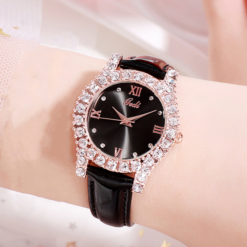 Montre Femme Diamant Casual | Cuir Élégante Tous Styles