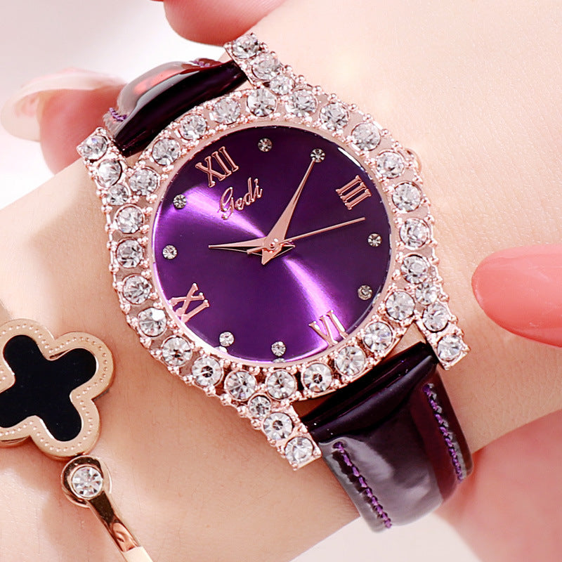 Montre Femme Diamant Casual | Cuir Élégante Tous Styles