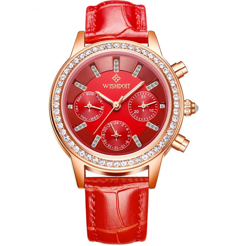 Montre Femme Multifonction Étanche | Quartz Coloris au Choix