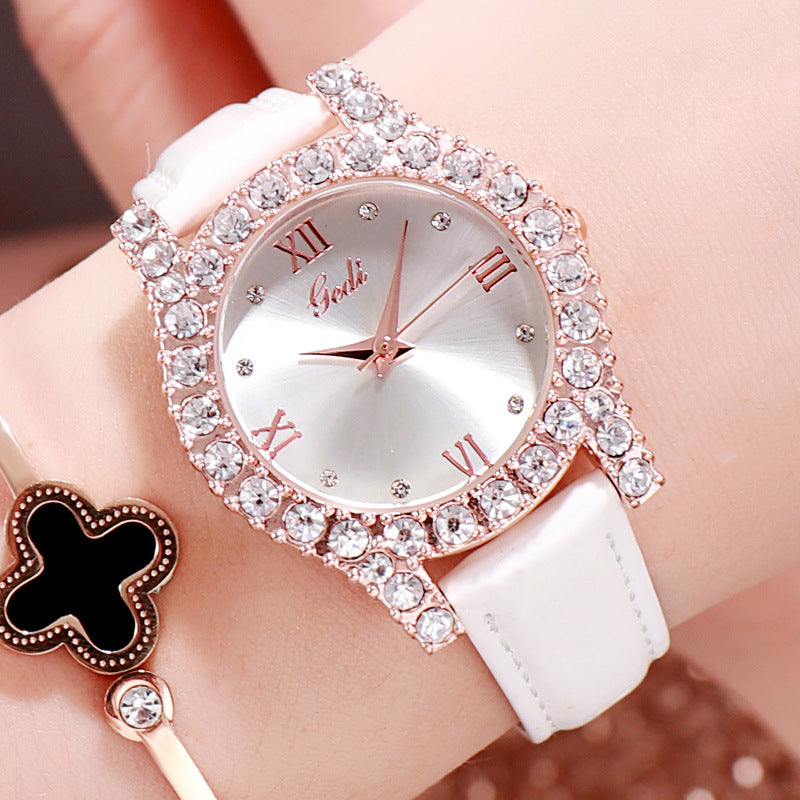 Montre Femme Diamant Casual | Cuir Élégante Tous Styles
