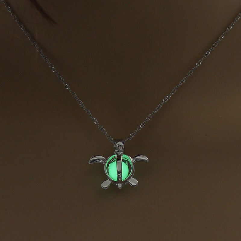 Collier Pierre Lumineuse Lune | Pendentif Fluorescent Femme