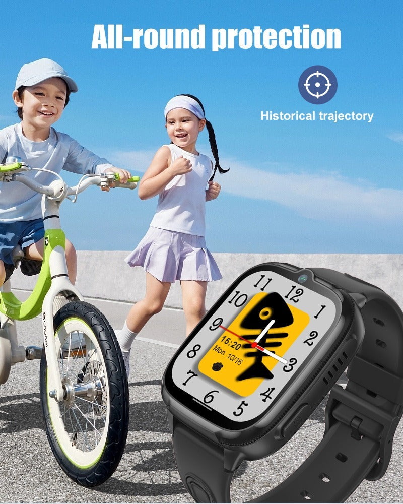 Montre Connectée Enfant 4G GPS D53 — Appel Vidéo, SOS & Contrôle Parental
