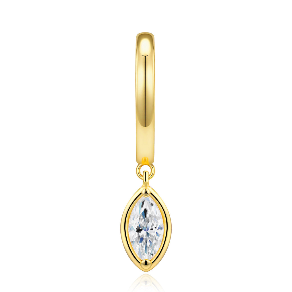Pure Silver Plated K-Gold Versatile Moissanite Earrings