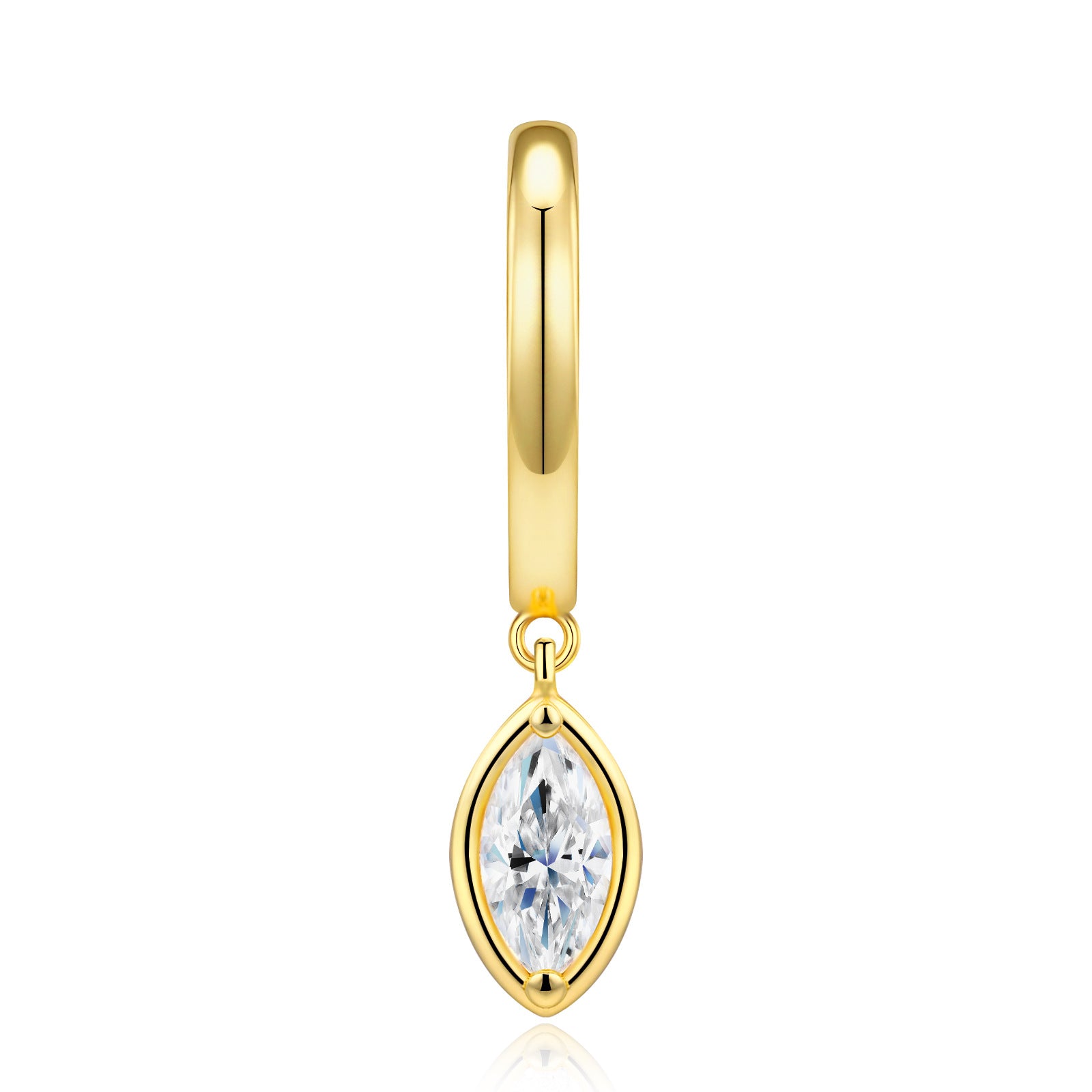 Pure Silver Plated K-Gold Versatile Moissanite Earrings