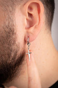 Men Stainless Steel Hoop Earrings Durable Fashion Modern Design Jewelry