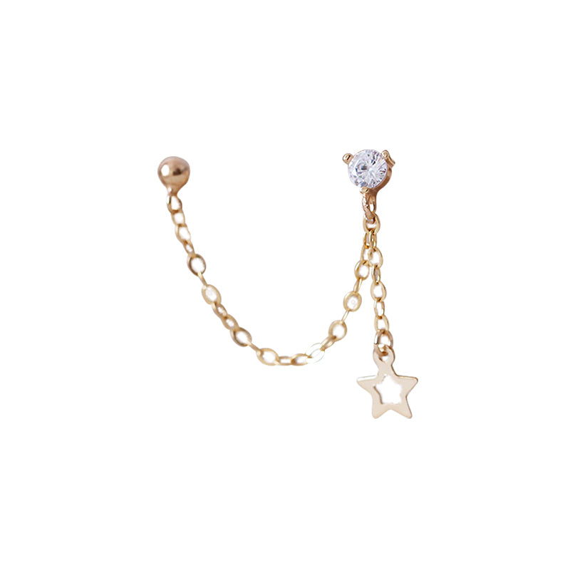 Boucles d'Oreilles Perle Naturelle | Argent Plaqué Or 18K