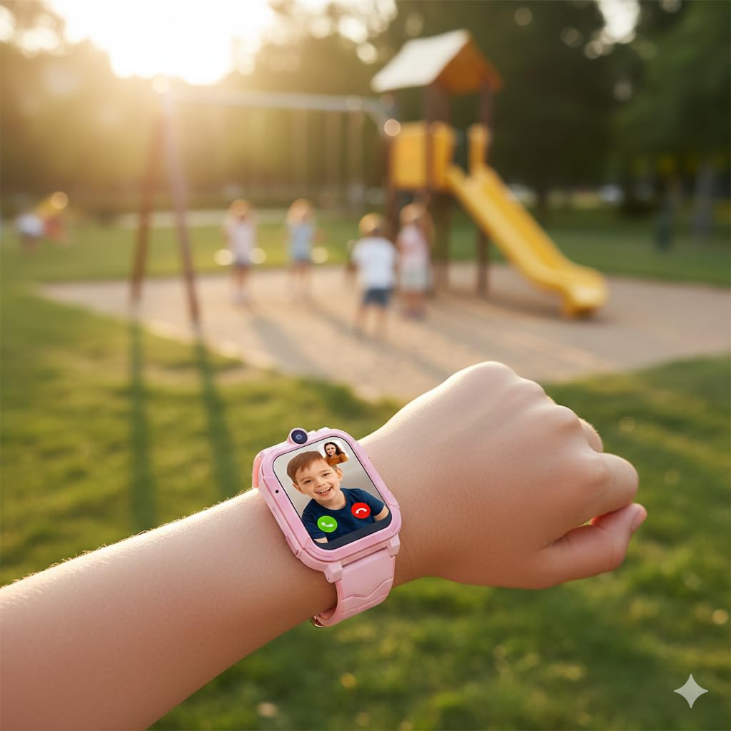 Montre Connectée Enfant 4G — GPS, Caméra, Écran Tactile & Éducative | Fille & Garçon