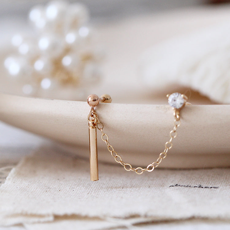 Boucles d'Oreilles Perle Naturelle | Argent Plaqué Or 18K