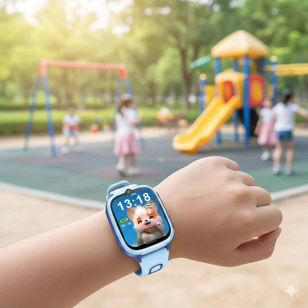 Montre Connectée Enfant 4G GPS D53 — Appel Vidéo, SOS & Contrôle Parental