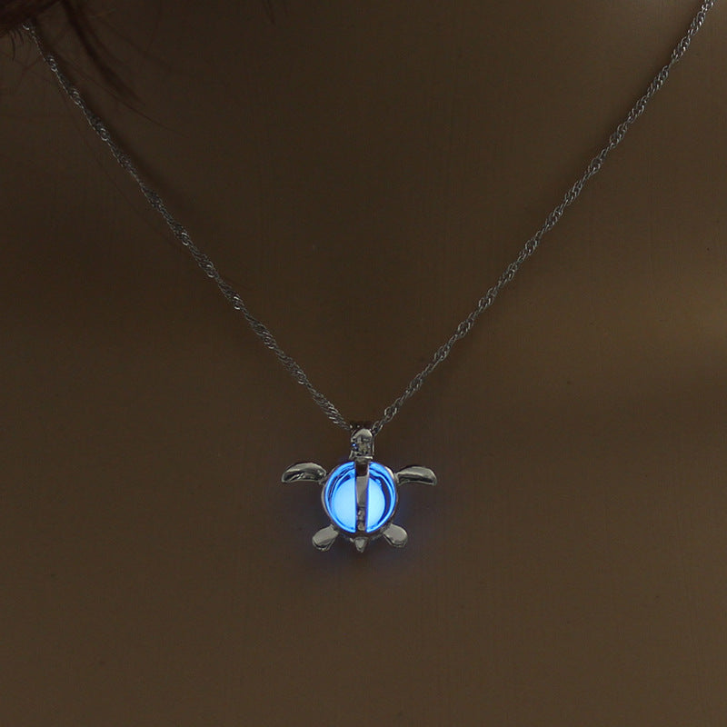 Collier Pierre Lumineuse Lune | Pendentif Fluorescent Femme