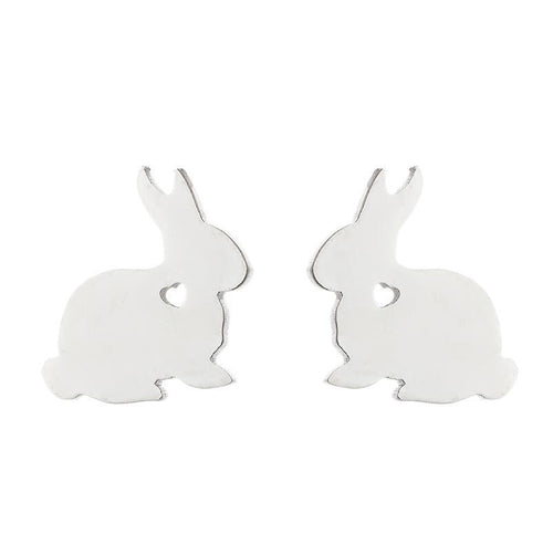 Cute Jewelry Rabbit Stud Earrings Stainless Steel Temperamental