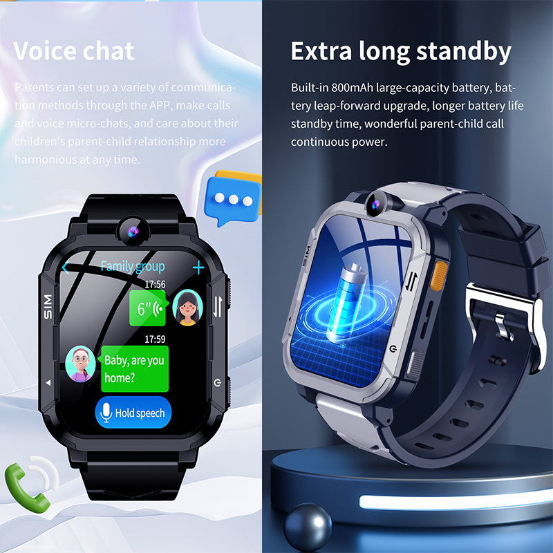 Montre Connectée Enfant 4G — GPS, Caméra, Écran Tactile & Éducative | Fille & Garçon